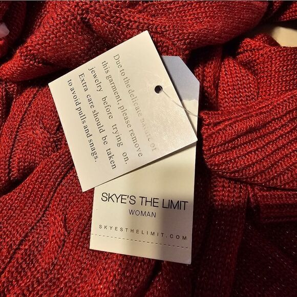 Skye's The Limit long sleeve sweater Women's 2X chili/crimson red NWT - Picture 5 of 8